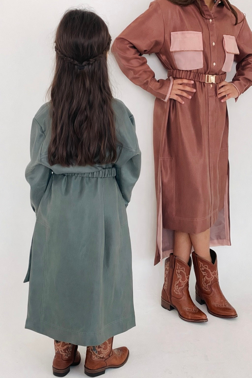 Metallic Shirt kaftan Dress