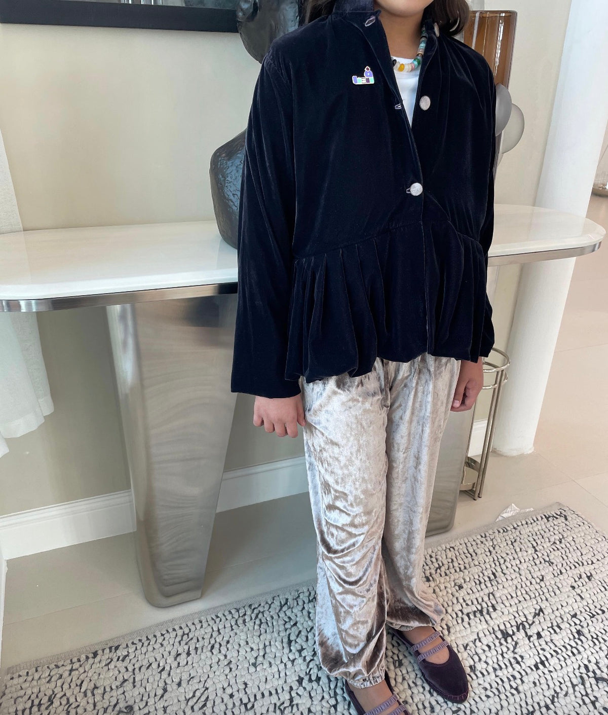 Puplum Jacket Pant Set
