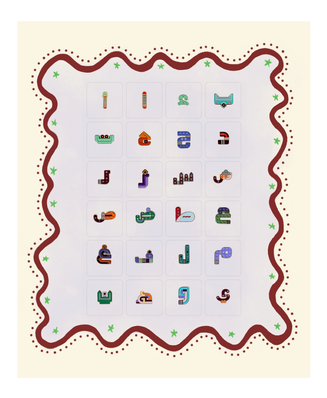 Arabic Pin Letters