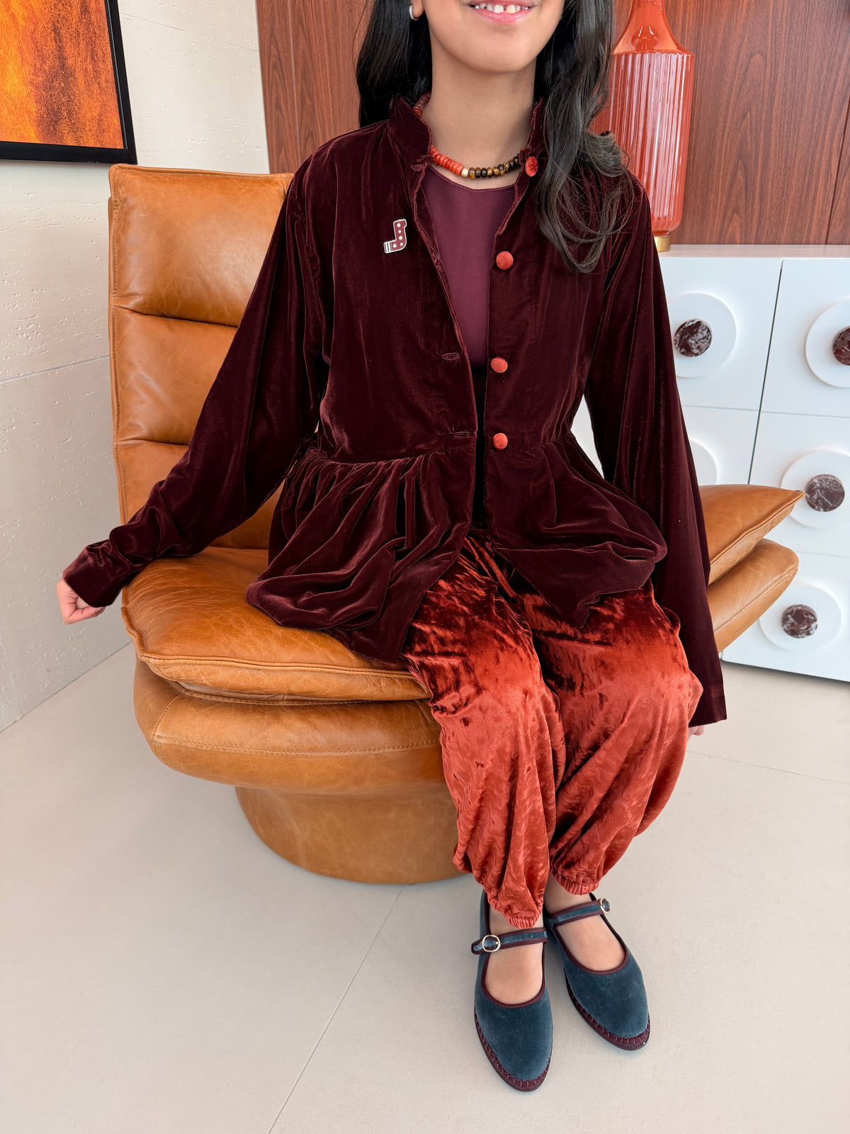 Puplum Jacket Pant Set