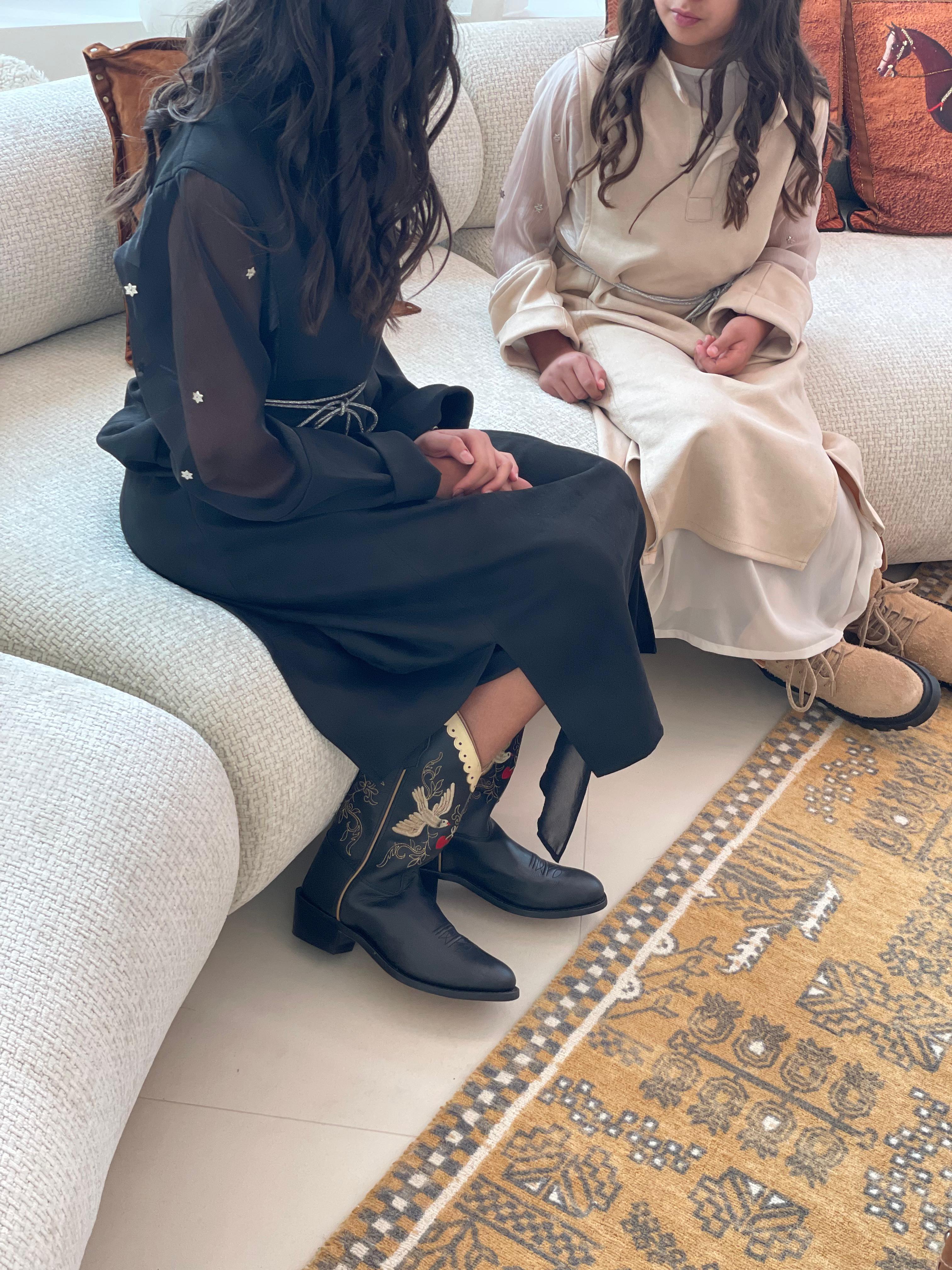 Star studded Suede Kaftan