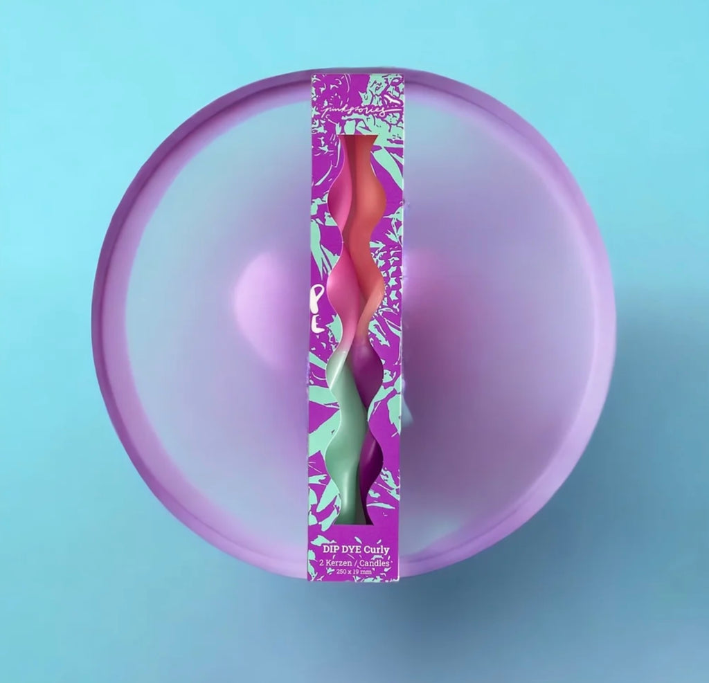 Purple Dip Dye Curly Candles
