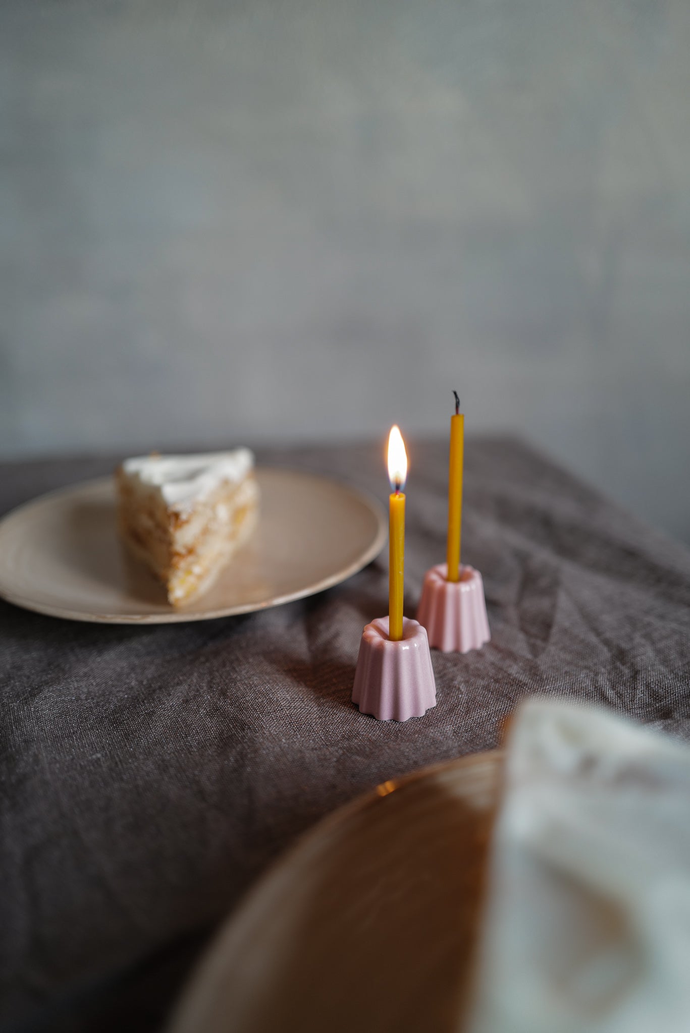 Pink Porcelain Candle Holder