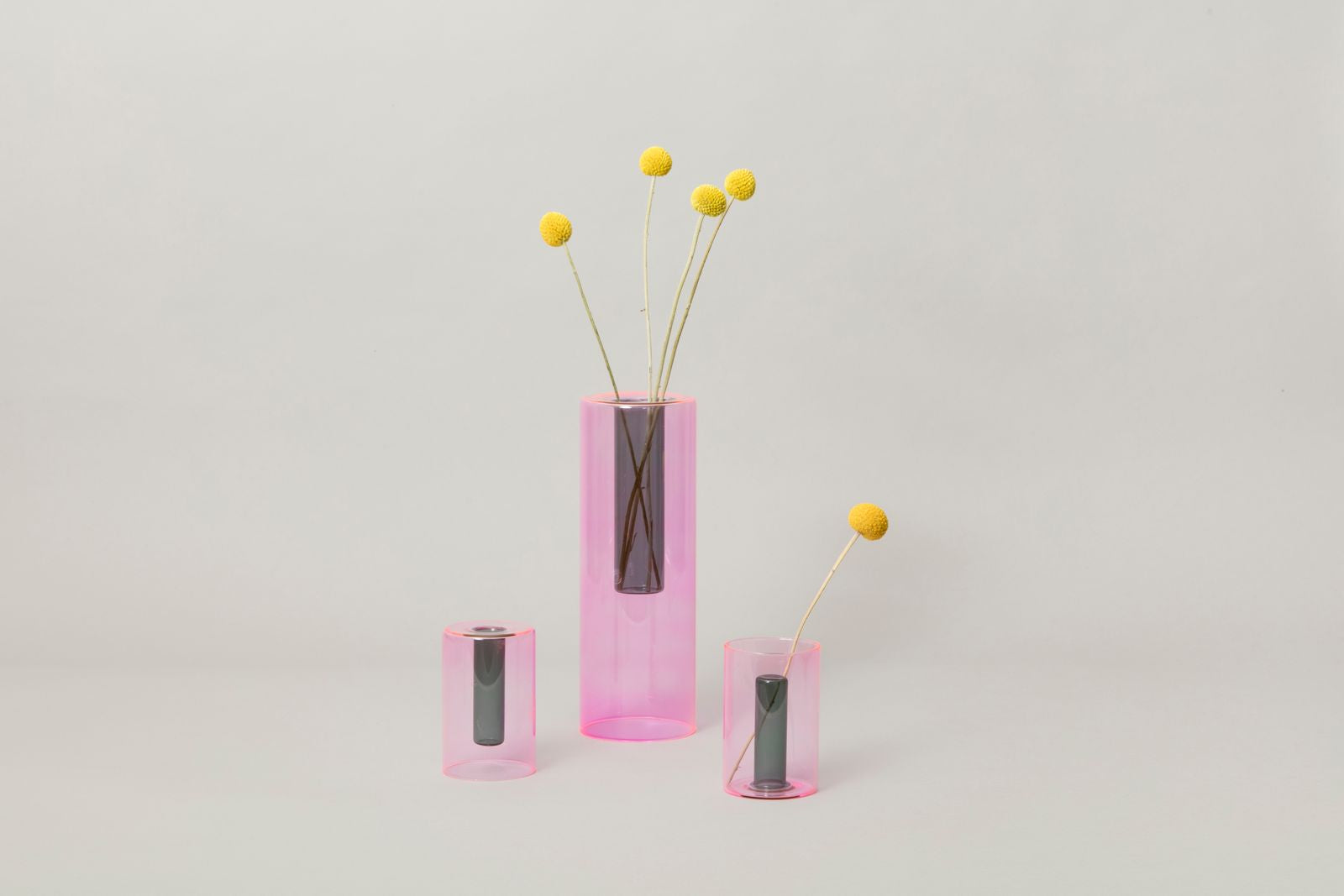 Pink Reversible Glass Vase
